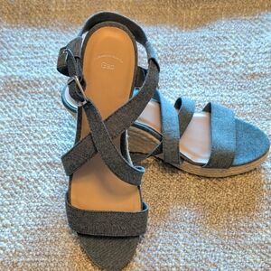 GAP Women's Denim Espadrille Sandals